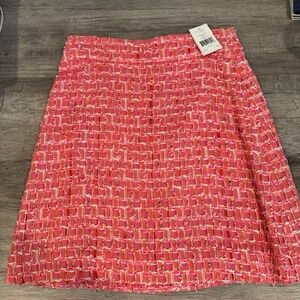 Kate Spade pink tweed Delphina skirt Size 8 NWT